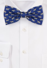 Dog Print Bow Tie in Navy