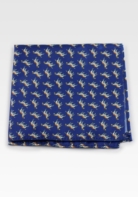 Navy Bow Tie with Fox Hounds