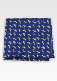 Navy Bow Tie with Fox Hounds