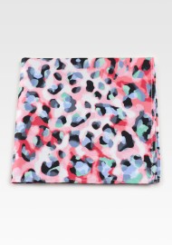 Pink Leopard Print Suit Hanky