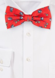 Red Bow Tie with Palm Trees and Koala Bears