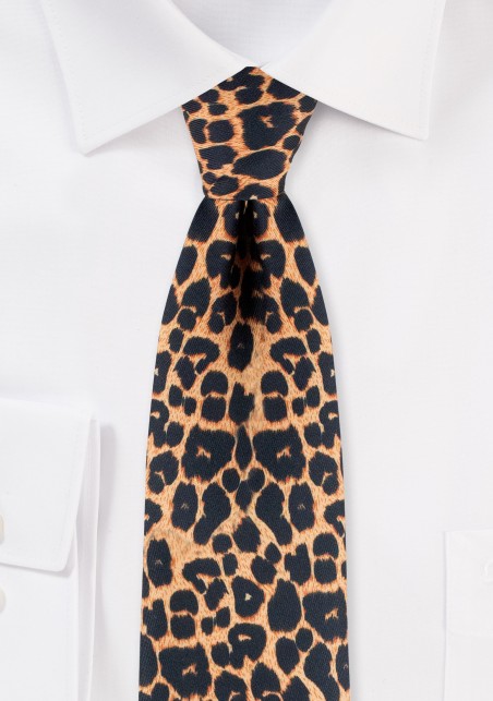 Cheetah Print Mens Designer Tie