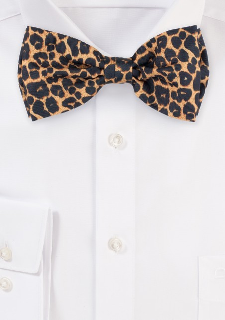 Leppard Print Bow Tie