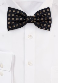 Bow Tie in Black and Gold