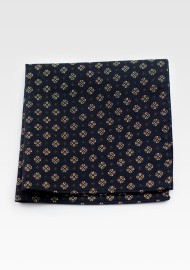 Pocket Square in Black and Gold