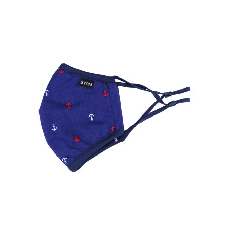 Kids Face Mask in Navy with Anchors