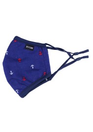 Kids Face Mask in Navy with Anchors