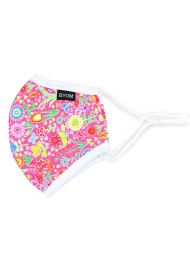 Pink Summer Floral Print Kids Mask