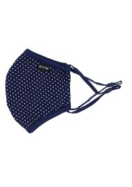 Navy Micro Dot Print Kids Mask