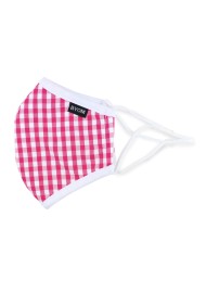 Pink Gingham Check Kids Face Mask