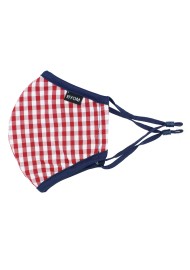 Red and White Gingham Face Mask for Kids