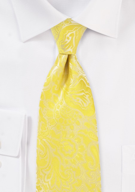 Bright Paisley Tie in Frosted Citrus