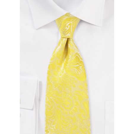 Bright Paisley Tie in Frosted Citrus