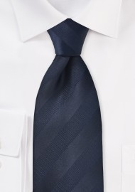 Striped Kids Tie in Midnight Blue