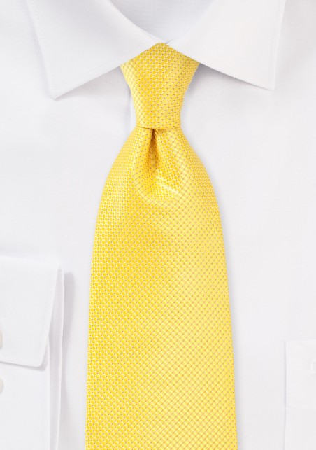 Bold Extra Long Tie in Sunbeam Yellow