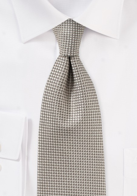 Mens Tie in Beiges and Taupe