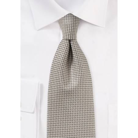 Mens Tie in Beiges and Taupe