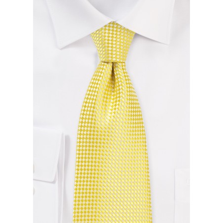 Vibrant Yellow Tie in Kids Size