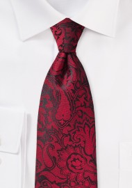 Chili Red Paisley Tie