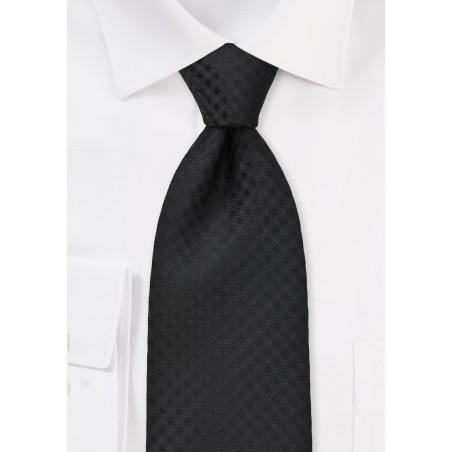 Monochromatic Black Tie in XL Length