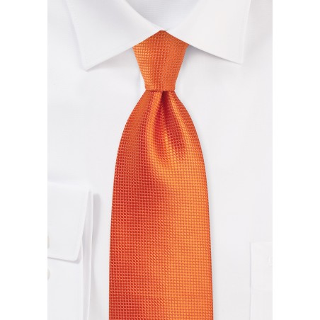 Kids Tie in Carrot Orange