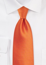 Textured Necktie in Carrot Orange