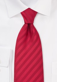 Kids Striped Tie in Cherry