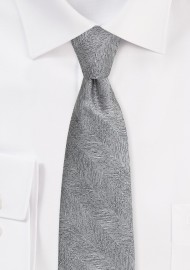Woodgrain Textured Tie | Graphite Gray Woodgrain Textured Mens Tie