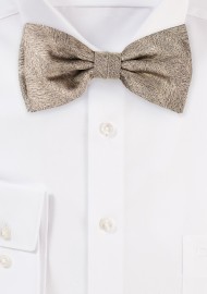 Wood Grain Weave Bowtie in Bronze Gold