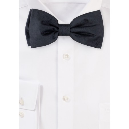 Wood Grain Weave Bowtie in Black