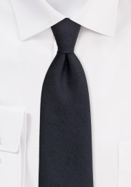 Wood Grain Textured Tie in Jet Black