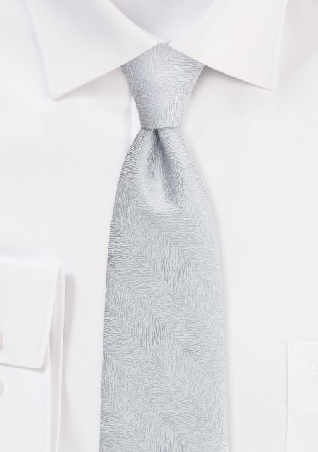 Wood Grain Textured Tie in Sterling Silver