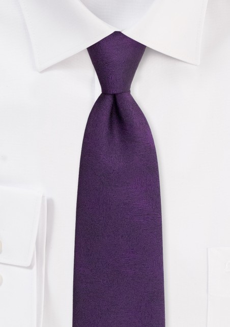Lapis Purple Mens Tie with Wood Grain Texture