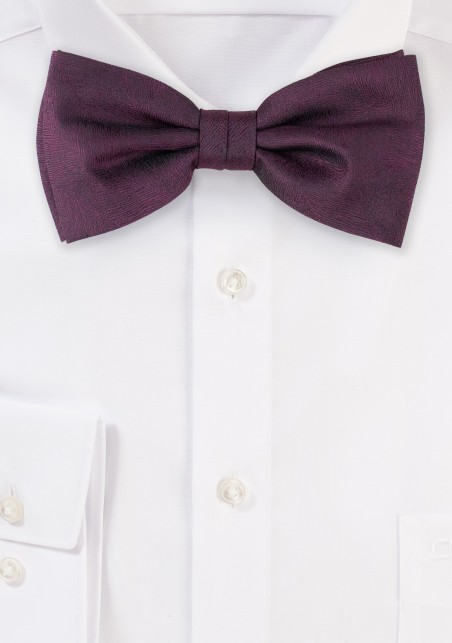 Wood Grain Weave Bow Tie in Wine