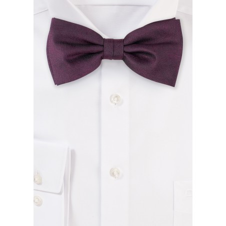 Wood Grain Weave Bow Tie in Wine