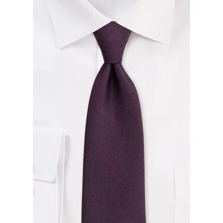 Wood Grain Textured Tie in Wine