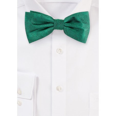 Wood Grain Bowtie in Juniper Green