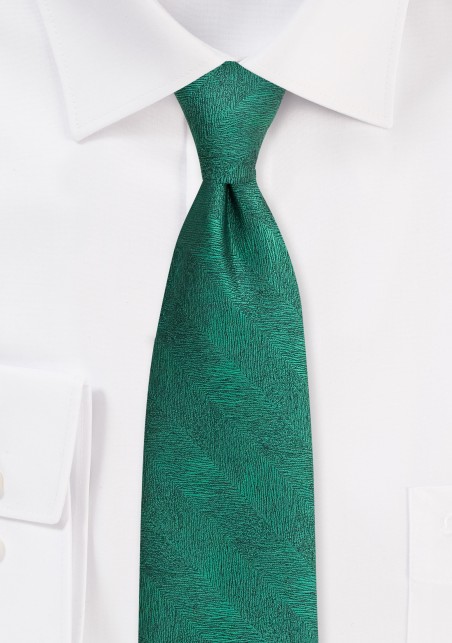 Wood Grain Textured Tie in Juniper Green