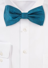 Wood Grain Textured Bow Tie in Gem Green