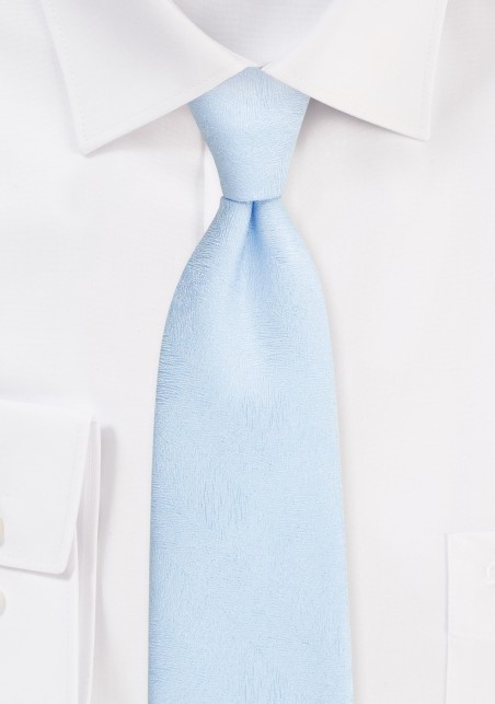 Ice Blue Tie with Wood Grain Weave