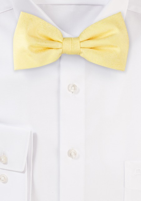 Wood Grain Weave Bowtie in Spring Yellow