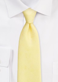 Spring Yellow Tie with Wood Grain Texture