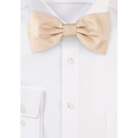 Wood Grain Weave Bowtie in Golden Wheat