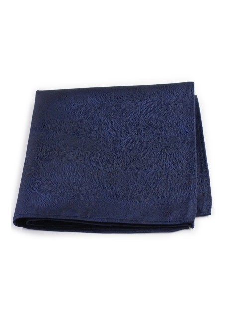 Grain Textured Pocket Square Hanky in Navy Dark Blue