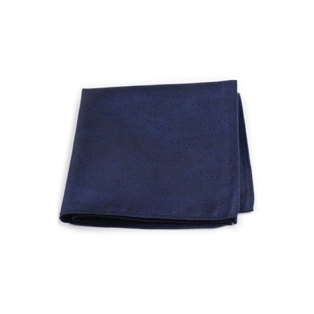 Grain Textured Pocket Square Hanky in Navy Dark Blue