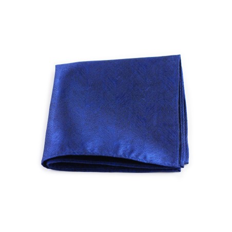 Grain Textured Pocket Square Hanky in Dress Blue