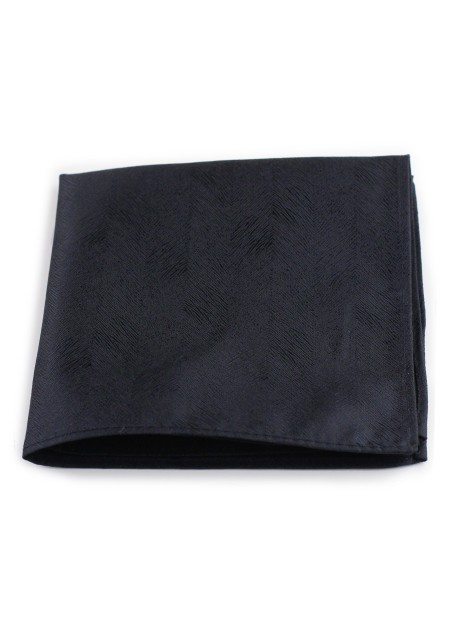 Grain Textured Hanky in Matte Black