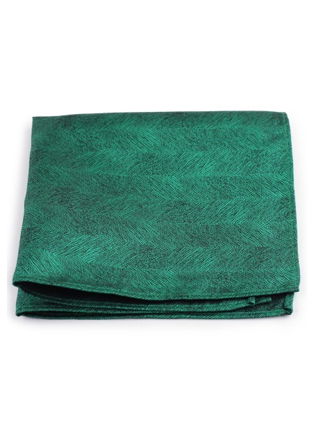 Woon Grain Textured Pocket Square in Green