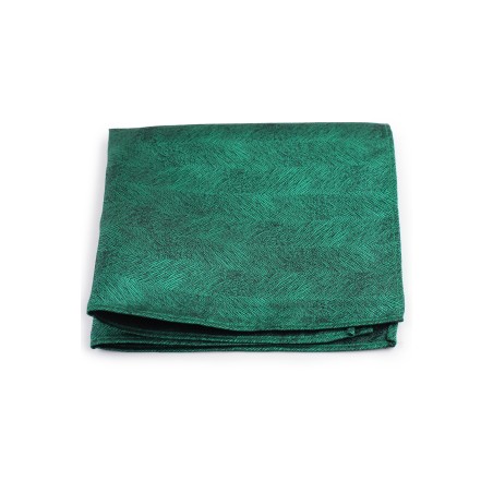 Woon Grain Textured Pocket Square in Green