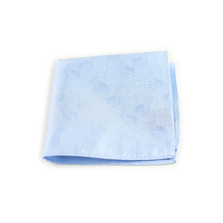 Wood Grain Textured Pocket Square Hanky in Ice Blue